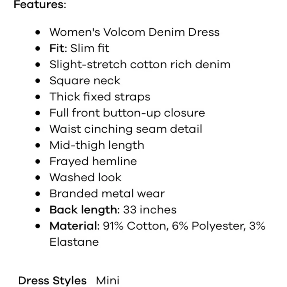 VOLCOM DENIM DRESS - Picture 7 of 8